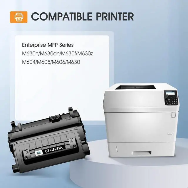 Alt view image 2 of 7 - CF281A 81A Black Toner Cartridge4-Pack Compatible Replacement for HP 81A CF281A 81X CF281X Toner Cartridge for HP Laserjet Enterprise MFP M604 M605 M630h M630dn M630f M630z M606 M630 Printer
