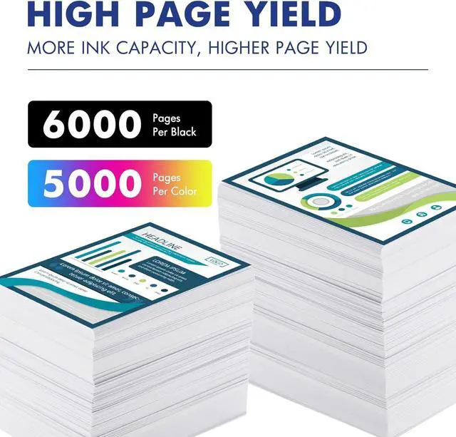 Alt view image 3 of 7 - Cool Toner LC406XL LC406 Ink Cartridges for Brother Printer MFC-J4335DW MFC-J5855DW LC 406 XL for MFC-J6555DW MFC-J4535DW MFC-J6955DW MFC-J4345DW MFC-J5955DW HL-JF1 5 Pack-2Black Cyan Magenta Yellow