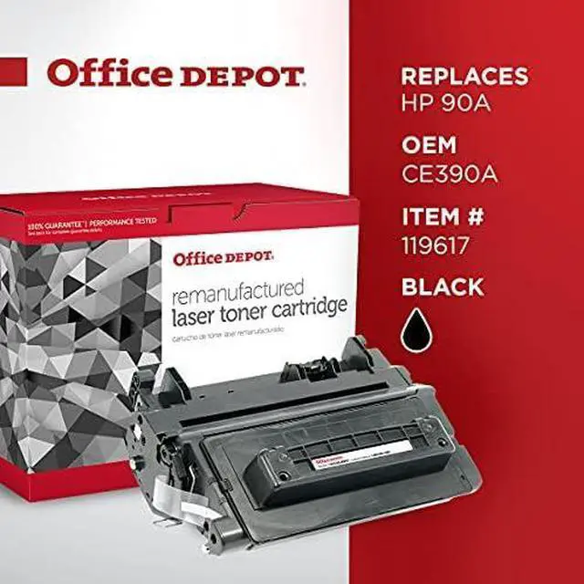 Alt view image 4 of 4 - Office Depot® - Reman Toner - HP 90a Reman Black Toner Cartridge - HP 90A Remanufactured Black Toner Cartridge - 14.7" x