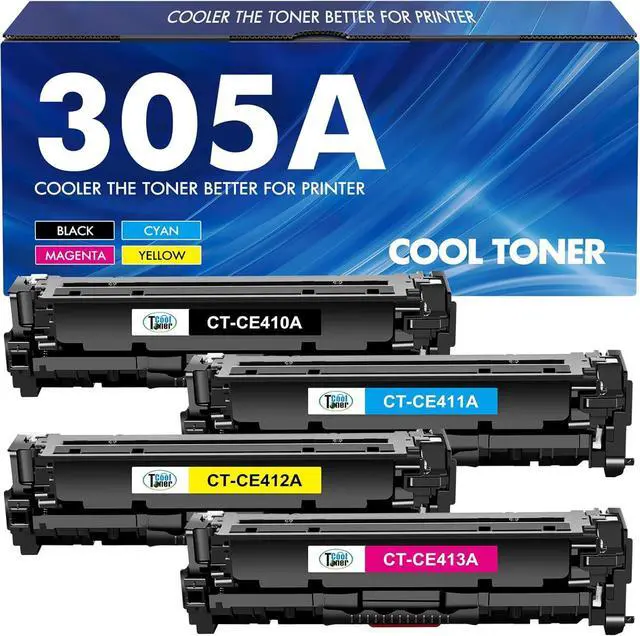 Main image of 305A Toner Cartridge 4-Piece Combo Pack Compatible for HP 305A 305X CE410A CE411A CE412A CE413A for HP Laserjet Pro 400 Color MFP M451nw M475dn M451dn M476nw M351 M375 M451 M475 Series Printer