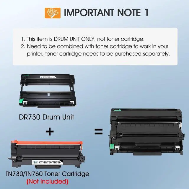 Alt view image 2 of 7 - DR730 DR-730 Drum Unit 2-Pack Compatible Replacement for Brother Drum DR730 DR-730 DR 730 for MFC-L2710DW MFC-L2750DW HL-L2395DW HL-L2370DW DCP-L2550DW MFC-L2750DWXL Printer (BlackNot Toner)