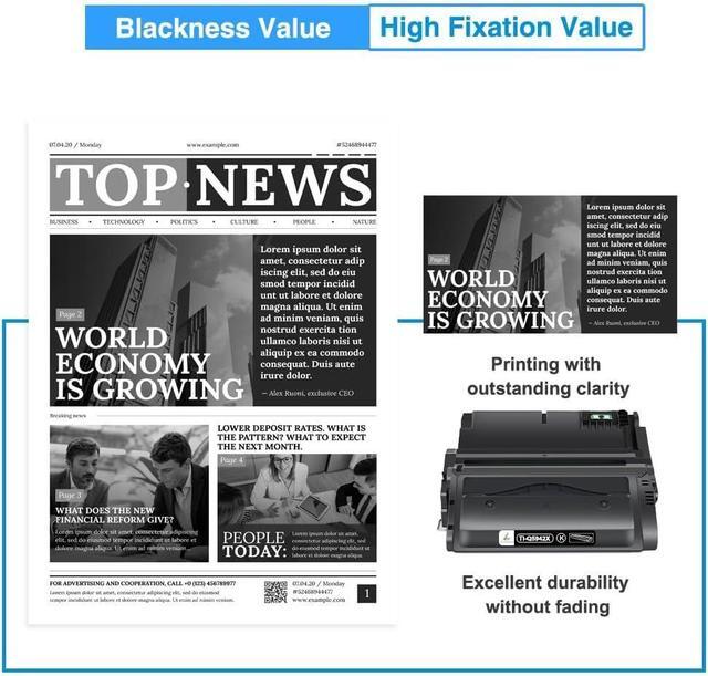 Alt view image 5 of 6 - TRUE IMAGE Compatible 42X Black Toner Cartridge Replacement for HP 42A 42X Q5942A Q5942X, 38A 38X Q1338A Q1338X Work for HP Laserjet 4240 4250 4350 Series Printer-2 Black