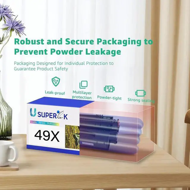 Alt view image 5 of 7 - USUPERINK Compatible Q5949X Q7553X Toner Cartridge Replacement for HP 49X Q5949X 53X Q7553X for HP Laserjet P2015dn P2015 P2015d 1320 1320n 3390 3392 M2727nf P2014 P2010 Printer (Black, 2-Pack)