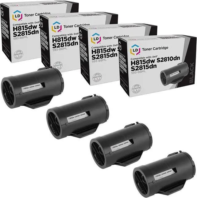 Main image of LD Compatible Toner Cartridge Replacement for Dell 593-BBML F9G3N (Black, 4-Pack)
