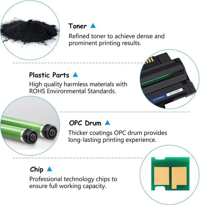 Alt view image 4 of 7 - USUPERINK 10 Pack Compatible Black Toner Cartridge Replacement for Samsung MLT-D105L 105L MLTD105L Work with ML-2525 ML-2525W ML-2545 ML-1915 SCX-4623F SCX-4623FN Printer