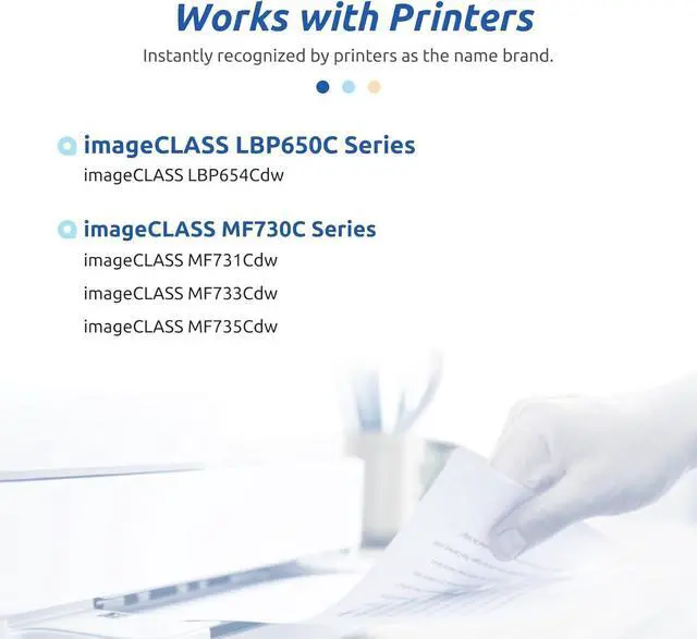 Alt view image 2 of 7 - INK E-SALE Compatible CRG-046 Toner Cartridge Replacement for Canon 046 CRG 046 Toner for Canon Color ImageCLASS LBP654Cdw MF735Cdw Canon i-Sensys LBP651C LBP652C Printer 4 Pack Color Upgraded Version