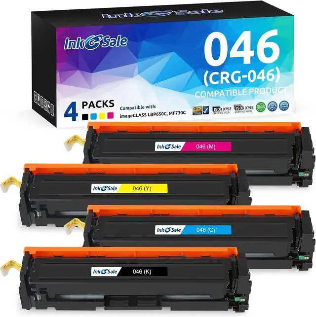 Alt view image 7 of 7 - INK E-SALE Compatible CRG-046 Toner Cartridge Replacement for Canon 046 CRG 046 Toner for Canon Color ImageCLASS LBP654Cdw MF735Cdw Canon i-Sensys LBP651C LBP652C Printer 4 Pack Color Upgraded Version