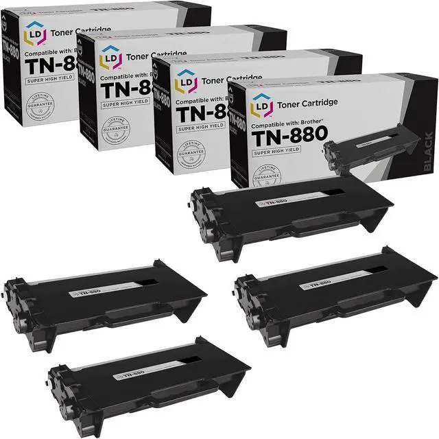 Main image of LD Products Compatible Toner Cartridge Replacement for Brother TN880 Super High Yield (Black, 4-Packs) for use in DCP-L6600DW HL-L6200DW HL-L6200DWT HL-L6250DN HL-L6250DW HL-L6300DWT & HL-L6300DW