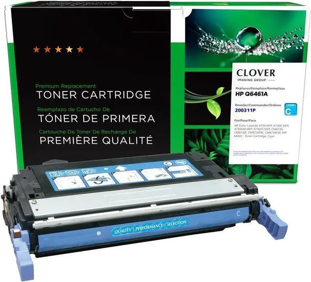 Main image of Clover Remanufactured Toner Cartridge Replacement for HP Q6461A (HP 644A) | Cyan