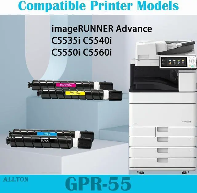 Alt view image 2 of 6 - GPR55 GPR-55 Toner Cartridge Set High Yield Compatible Canon GPR 55 Toner Replacement for Canon ImageRunner Advance C5535 C5535i C5540 C5540i C5550 C5550i C5560 C5560i Printer(4-Pack)