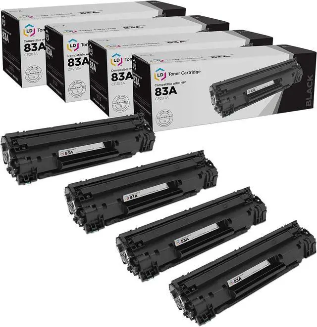 Main image of LD Products Compatible CF283A Replacement for HP 83A Black Laserjet Toner Cartridge for use in Laserjet Pro M201n M125nw M125rnw M127fwM225dw M127fn M201dw M225dn M125a M225NW (4-Pack)