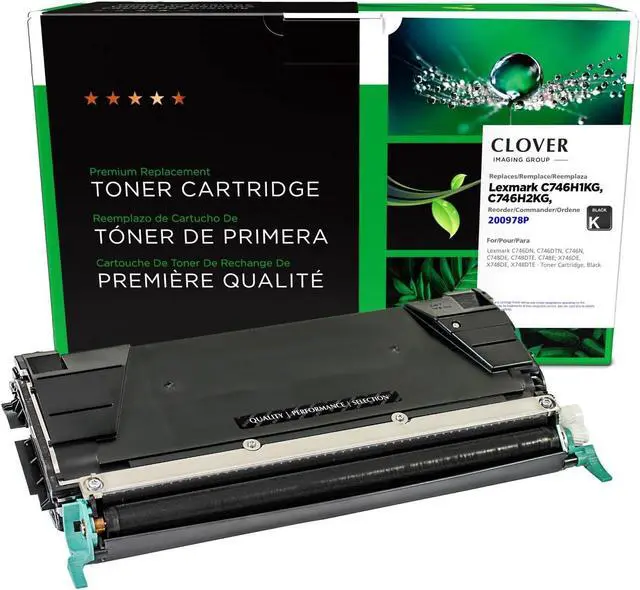 Main image of Clover Remanufactured Toner Cartridge Replacement for Lexmark C746 | Black