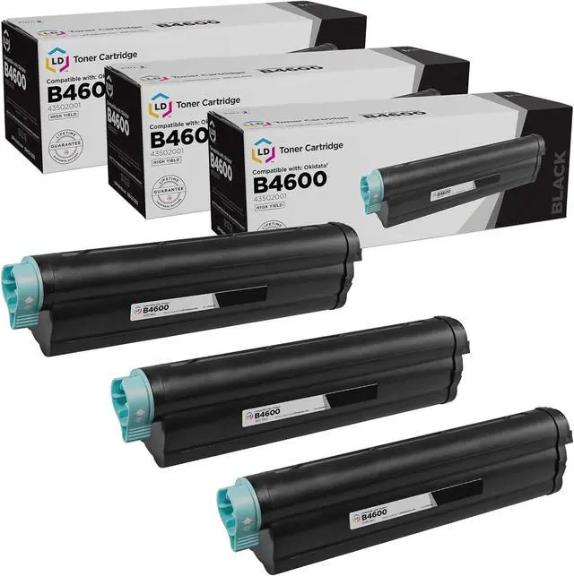 Main image of LD Products Compatible Toner Cartridge Replacement for Okidata 43502001 Type 9 High Yield (Black, 3-Pack) Compatible with OKI B Series B4550 B4550n B4600 B4600n B4600n PS