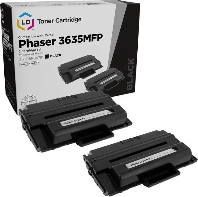 Main image of LD Products Compatible Toner Cartridge Replacement for Xerox Phaser 3635 108R795 High Yield (Black, 2 Cartridge Pack) Compatible with Xerox Printers Phaser 3635MFP 3635MFP/S 3635MFP/X