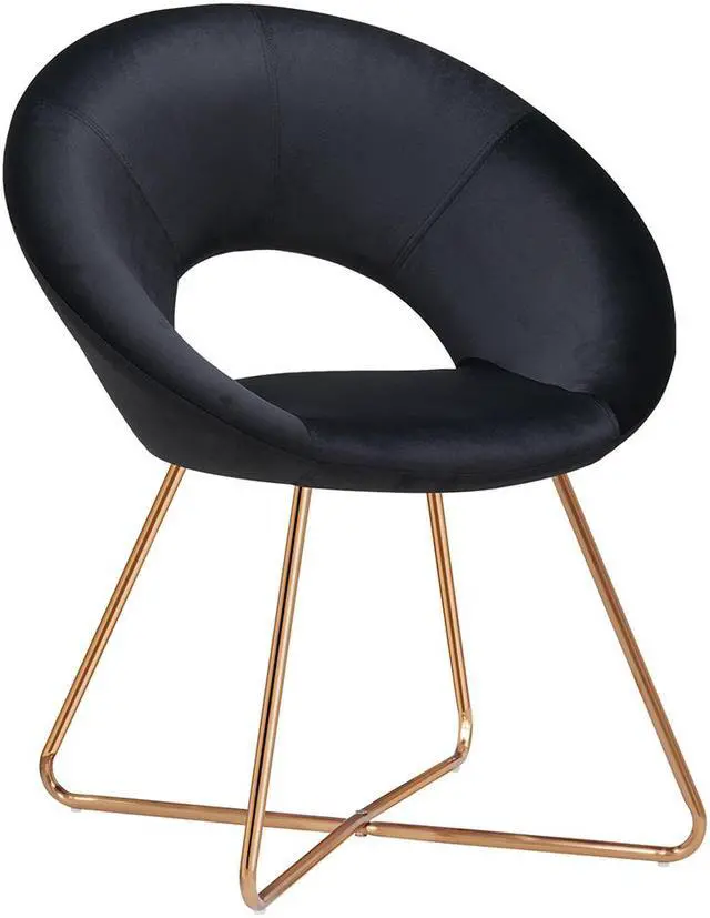 Main image of Modern Accent Velvet Upholstered Chair Arm Chair with Golden Metal Legs for Living Room Home Office