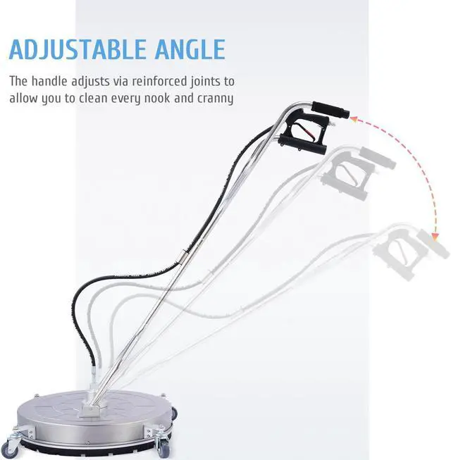 Alt view image 5 of 6 - 24" Pressure Surface Cleaner Accessory for Power Washers Rated up to 4000 PSI