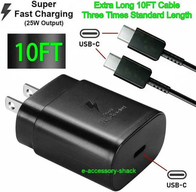 Main image of 25w Type USB-C Super Fast Wall Charger+10FT Cable For  Galaxy S20 S21 5G