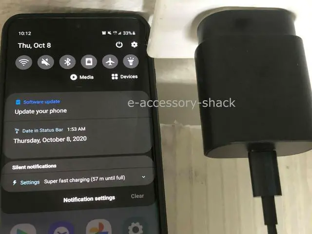 Alt view image 6 of 6 - 25w Type USB-C Super Fast Wall Charger+10FT Cable For  Galaxy S20 S21 5G