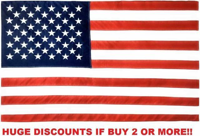 Main image of 3' x 5' FT USA US U.S. American Flag Polyester Stars Brass Grommets