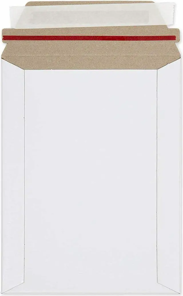 Alt view image 2 of 6 - 250 - 6" x 8" White CD/DVD Photo Ship Flats Cardboard Envelope Mailer Mailers