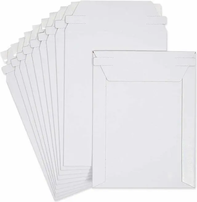 Alt view image 4 of 6 - 250 - 6" x 8" White CD/DVD Photo Ship Flats Cardboard Envelope Mailer Mailers