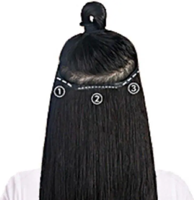 Alt view image 6 of 6 - Long Straight Brown Wigs for Women Middle Part Natural Looking Silk Hairpieces