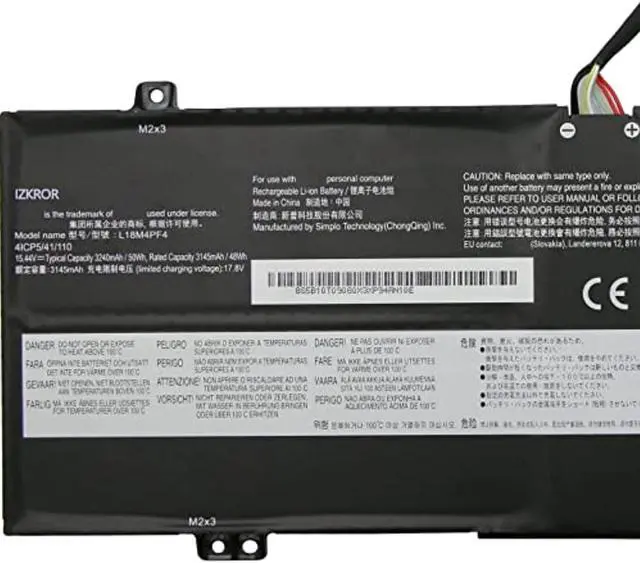 Alt view image 2 of 4 - L18m4pf4 50Wh Laptop Battery Replacement For Lenovo Ideapad S540-14Iwl S540-14Api S540-14Iml C340-14Iwl C340-14Api Flex-14Iwl Flex-14Api Flex-14Iml Series L18c4pf4 L18m4pf3 L18c4pf3 15.44V