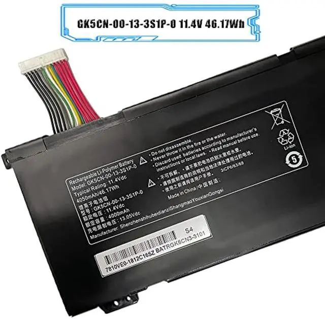 Alt view image 2 of 12 - Gk5cn-00-13-3S1p-0 11.4V 46.17Wh 4050Mah Laptop Battery Replacement For Mechrevo X8ti Z2 Machenike T90 Plus T90-T3p F117-B F117-B6 For Tongfang Gk5cn5z Gk5cn6z