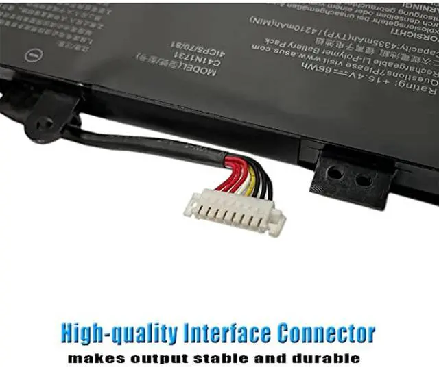 Alt view image 4 of 12 - C41n1731 15.4V 66Wh 4335Mah Laptop Battery Replacement For Asus Gl504 Gl504gm Gl504gs Rog Strix Gl504gw