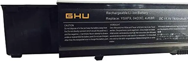 Alt view image 3 of 7 - 9-Cell Battery 87 Wh Replacement For R5pjr Y5xf9 7Fj92 4Jk6r 04D3c Cydwv Txwrr 312-0997 312-0998 004D3c 004Gn0g 04Gn0g 04Jk6r 07Fj92 Ty3p4 Compatible For Vostro Laptop 3400 3500 3700