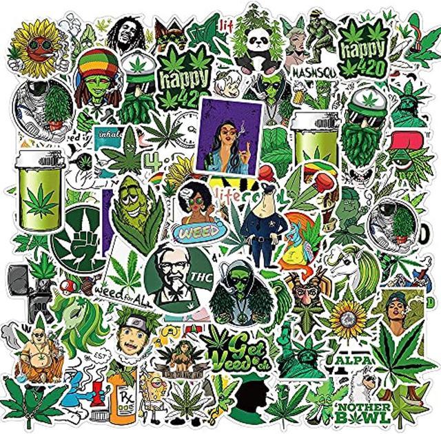 100 Pcs Cool Adult Stickers, Pack Of Weed Stickers, Water Bottle Stickers,  Bumper Stickers Teen Waterproof Stickers For Water Bottles/Skateboard/Laptop/Bicycle/Hydroflask/Computer  