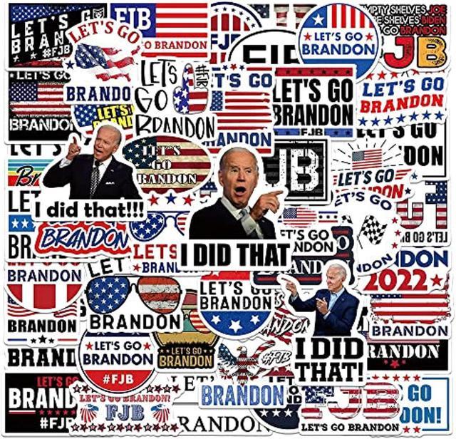 Let's Go Brandon! Joe Biden caricature premium sticker