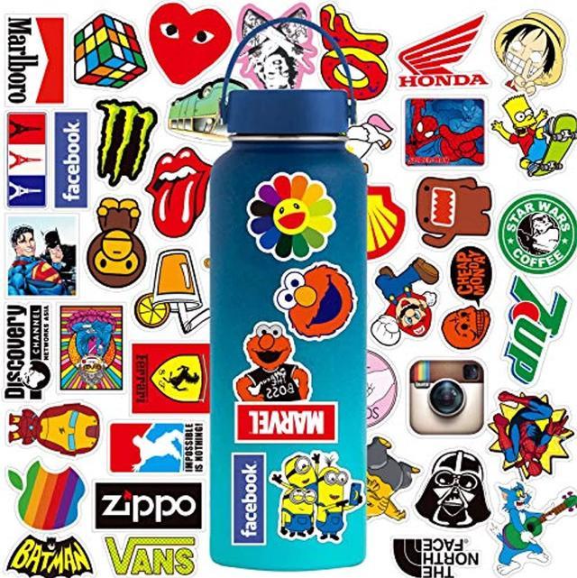 Random Stickers for Hydro Flask Water Bottle. Featured Decoration on Laptop  Computer Skateboard Water Bottles Car. Waterproof Decal Stickers for Kids  Women Adults. Nice Package to Be Gift!（50pc） 