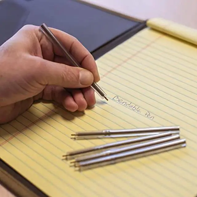 Alt view image 7 of 7 - Non-Lethal Flexible Ball Point Pen Writing Tool 50Pk - Black Ink