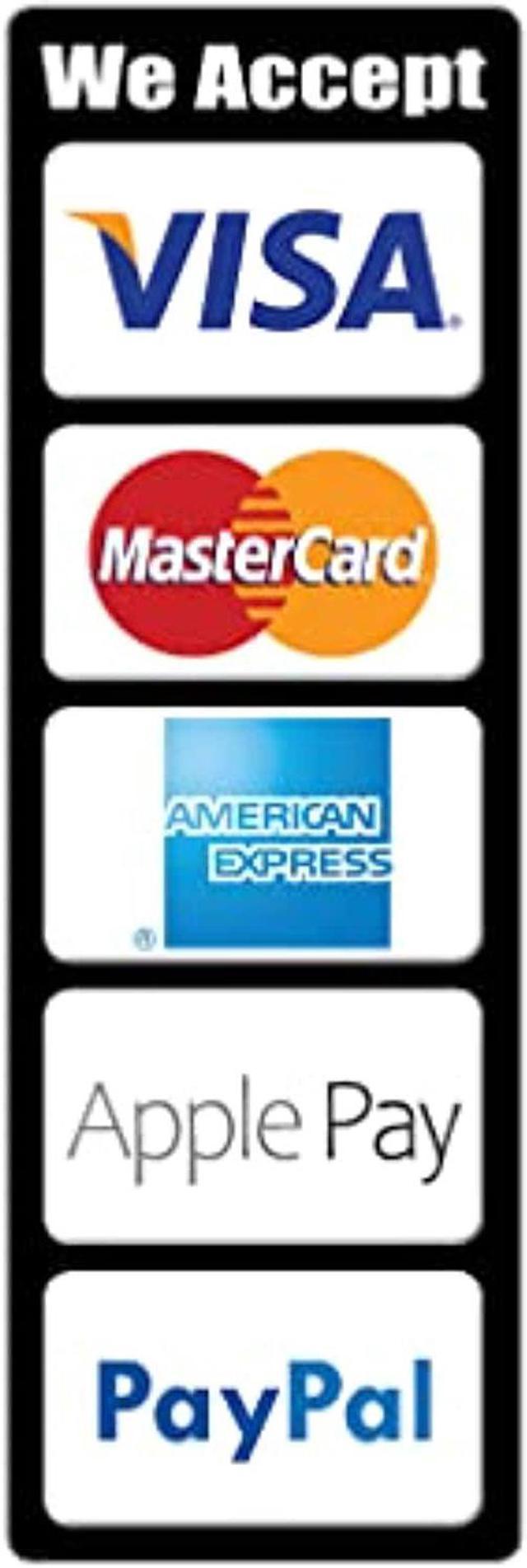 credit card decals signs