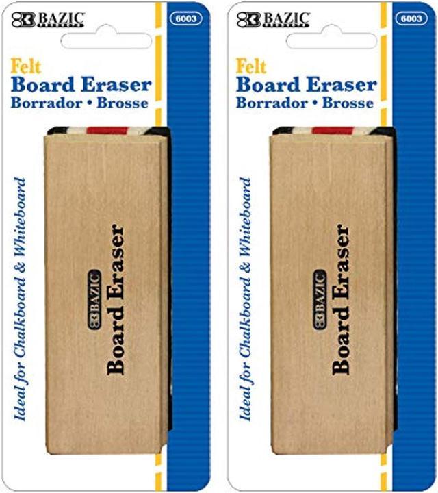 Premium Wool Felt Eraser (2 Pack)Dustless Wood Chalk Eraser Blackboard Eraser Cleaner for Teachers and Kids