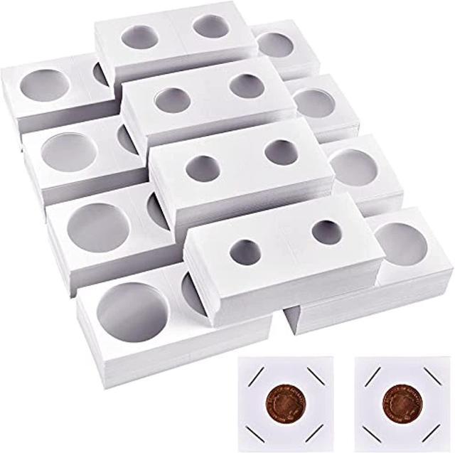 600Pcs Coin Holders Cardboard Coins Flips 2X2, 12 Size Coin Collection  Supplies Album Display Sleeves Book For Dollars, Penny, Quarter, Nickels,  Bill Commemorative Coins Collecting 