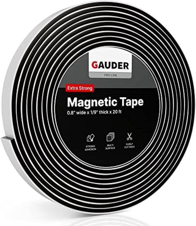 GAUDER Magnetic Tape Self Adhesive | Magnet Strips with Adhesive Backing | Magnet Roll