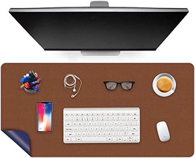 Desk Mat Large Protector Pad - Multifunctional Dual-Sided Office Desk  Pad,Smooth Surface Soft Mouse Pad, Waterproof Desk Mat for Desktop, Pu  Leather