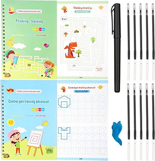 Pen Control And Tracing Book For Toddlers, Reusable, Grooved