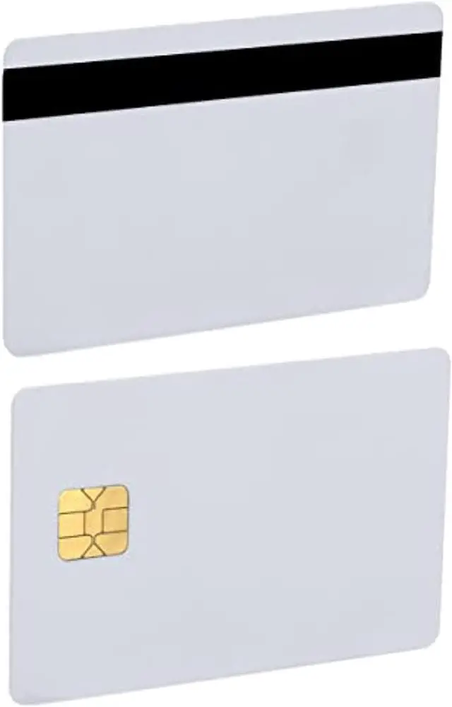 Main image of Java Cards Compatible J2a040 Smart Chip Cards With 2 Track 8.4Mm Black Hico Magnetic Stripe (5Pack)