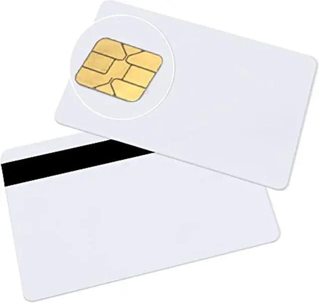 Alt view image 2 of 5 - Java Cards Compatible J2a040 Smart Chip Cards With 2 Track 8.4Mm Black Hico Magnetic Stripe (5Pack)