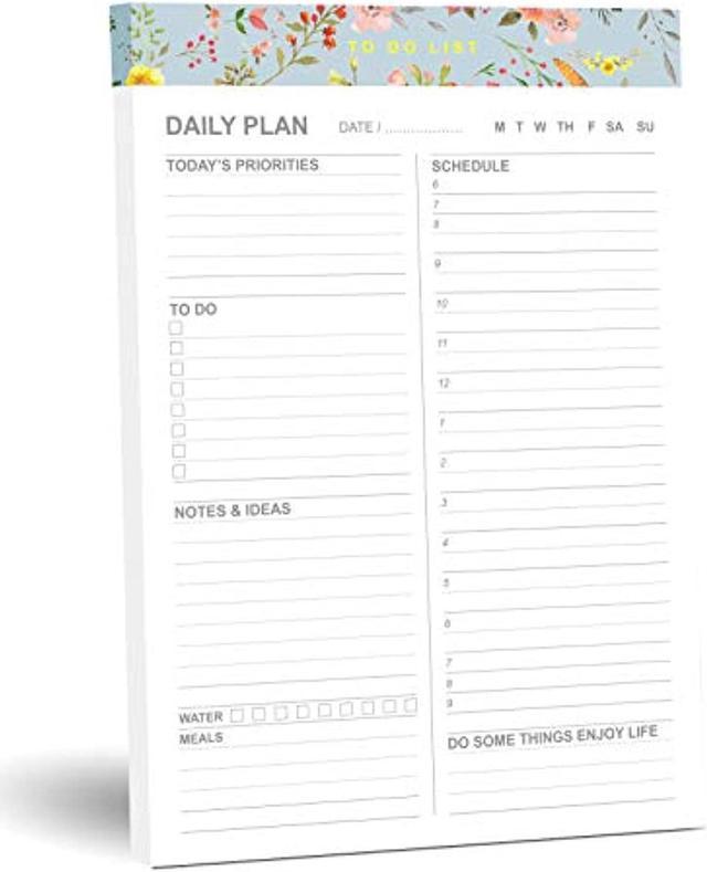  Weekly Planner Notepad Tear Off – 52 Undated Weekly