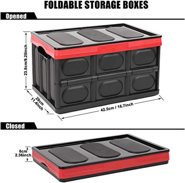 BBZY Waterproof Storage Box,Plastic Stackable Trunk Storage Bins Durable  Multi-Purpose Bin with Lid Secure Snap-on Lids (Color : Black)