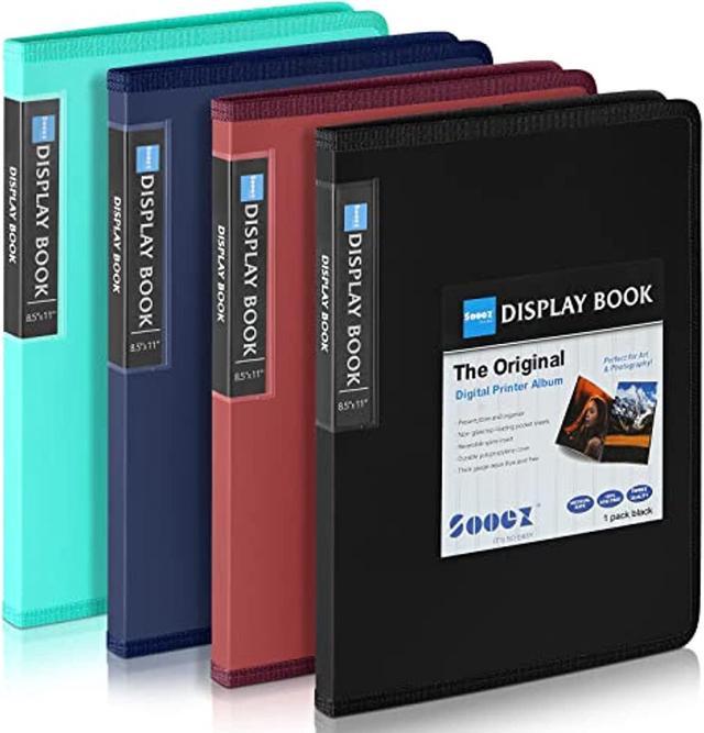 30-Pocket Binder With Plastic Sleeves 8.5X11, Heavy Duty Art Portfolio  Folder With Clear Sheet Protectors, Display 60 Pages, Presentation Book For  Artwork, Document Organizer Binder - 4 Pack 