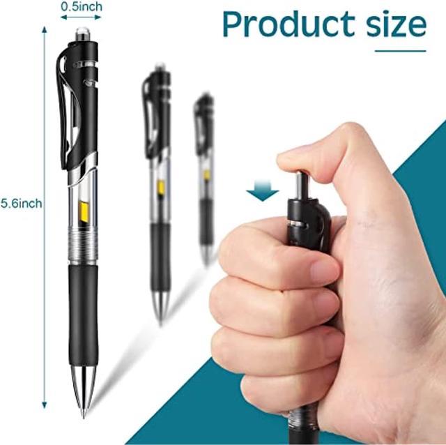 200 Pieces Retractable Ballpoint Pen Bulk Rolling Ball Refillable Pens Gel  Medium Point Pens 0.5Mm Refillable Ink Pens Ballpoint Bold Pens Office  School (Red,Blue, Black) 