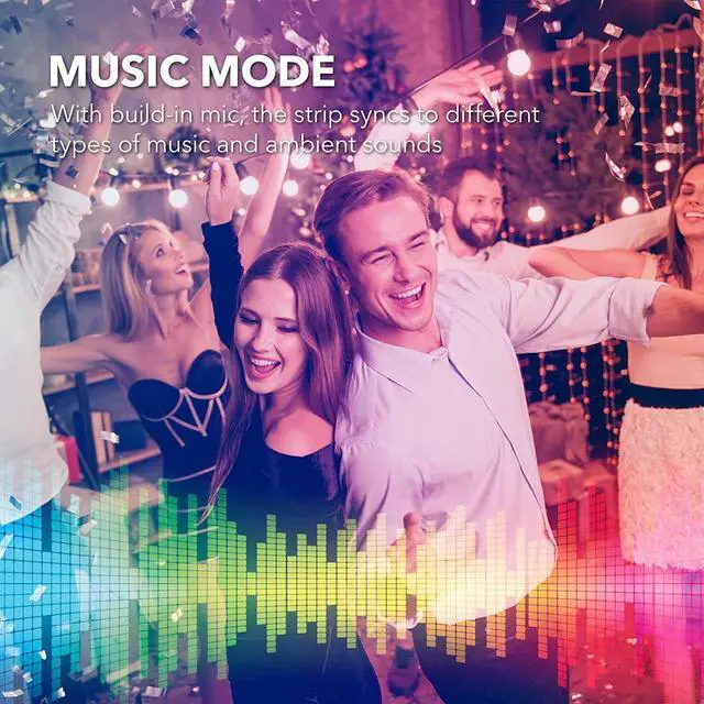 Alt view image 6 of 6 - Smart LED Strip Lights, 32.8ft WiFi RGBW, Work with Alexa, Google Assistant