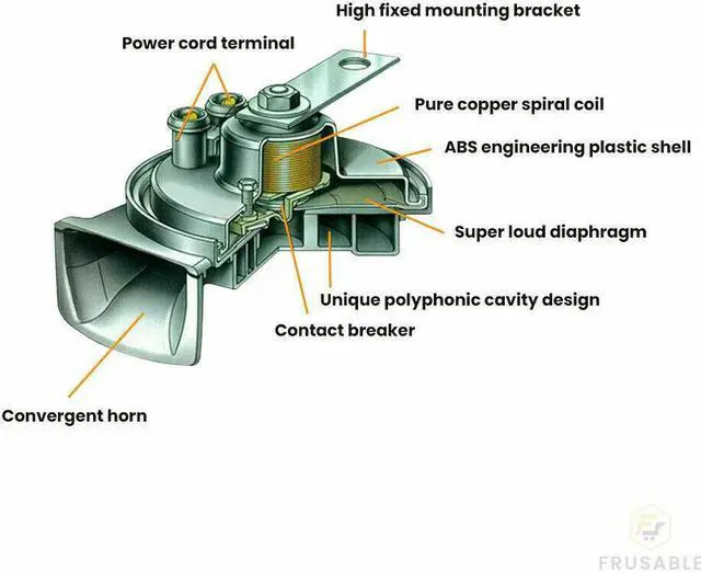 Alt view image 6 of 6 - 12V Super Loud Train Horn Waterproof for Motorcycle Car Truck SUV Boat