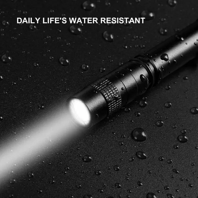 Alt view image 3 of 6 - 5Pcs XPE-R3 LED Flashlight Portable Pen Torch Lamp Clip Mini Light Penlight US