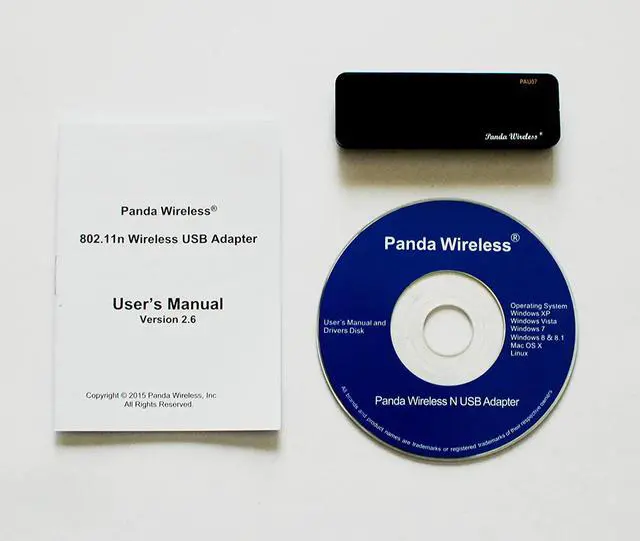 Alt view image 6 of 7 - Panda Wireless® N600 Dual Band (2.4GHz & 5.0GHz) 300Mbps Wireless N USB Adapter w/WPS Button - Windows XP/Vista/7/8/10/11, Zorin, Mint, Ubuntu, openSUSE, Fedora, Centos & Kali Linux